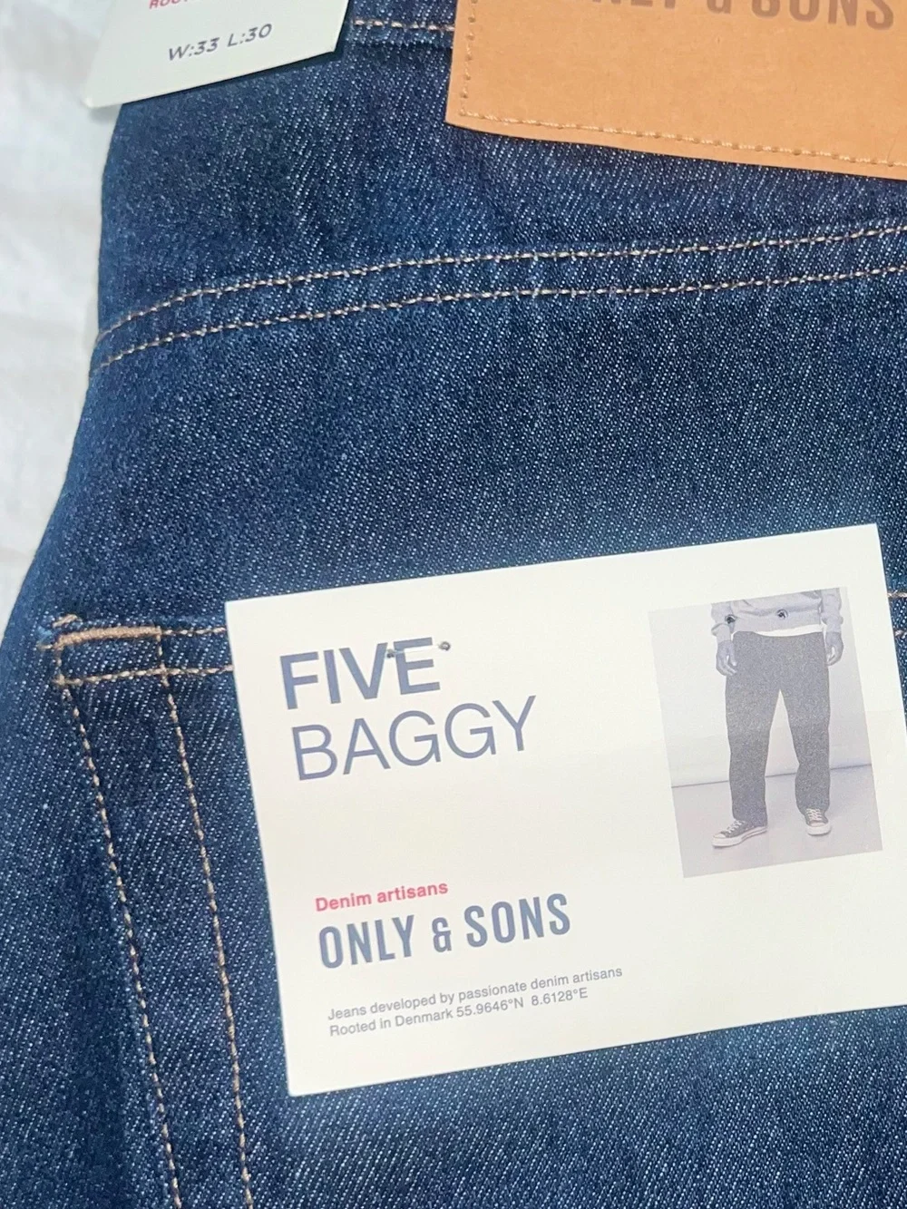 ONLY & SONS Men's Five Baggy Jeans - indigo